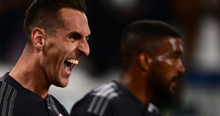 Milik gol in Juventus-Lecce