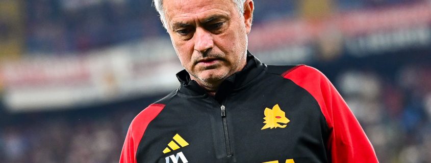 Josè Mourinho in Genoa-Roma