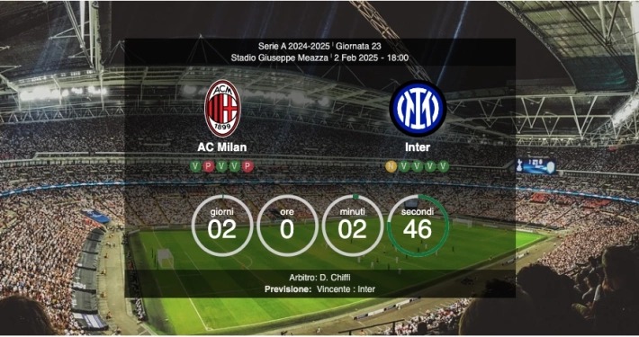 milan-inter 23 giornata serie a
