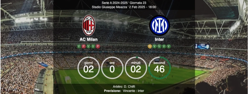 milan-inter 23 giornata serie a